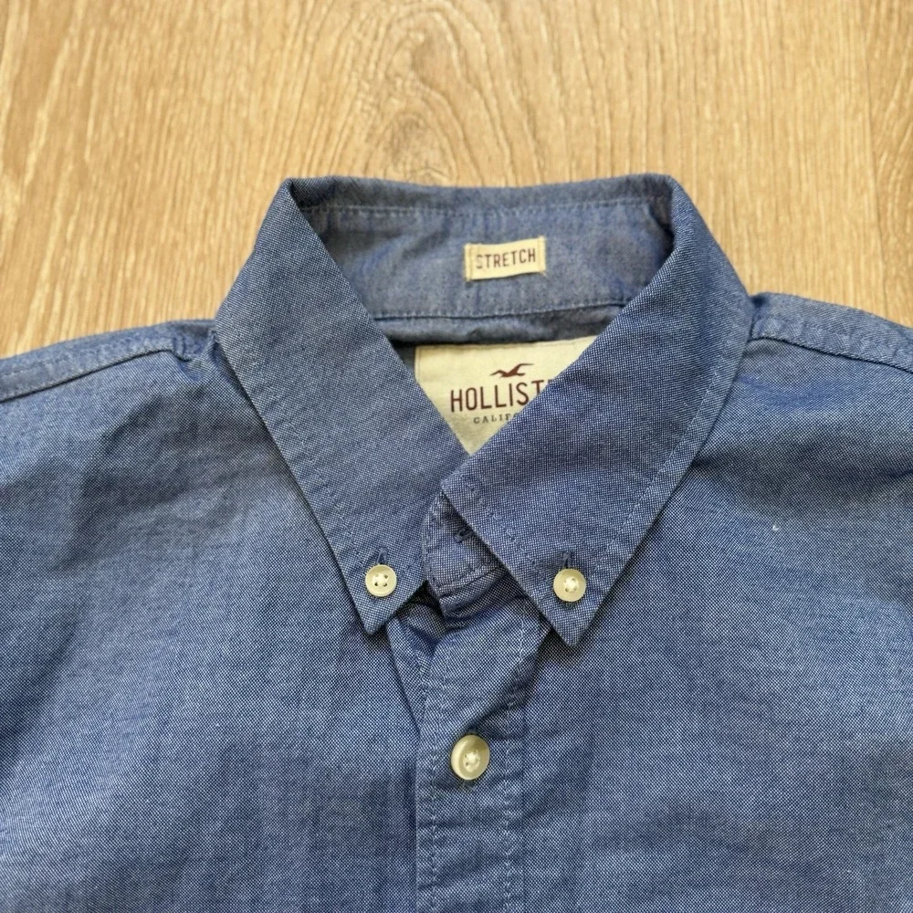 Hollister California Stretch Long Sleeve Plaid‎ Button Down Size Medium Bundle